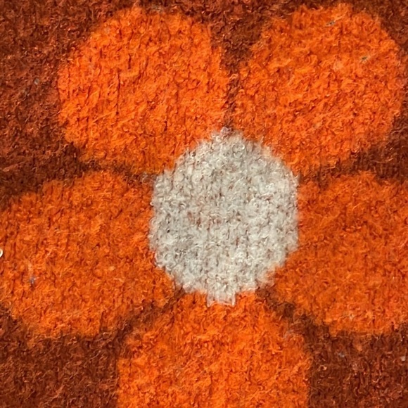 Coco‎ & Jamieson Cropped Sweater Women’s Sz M 2 tone orange with flower design - Picture 14 of 15